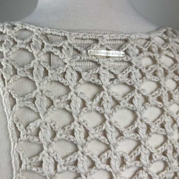 New A&F Abercrombie Women Open Cable Knit Wool Vest Size M/L - Picture 3 of 6